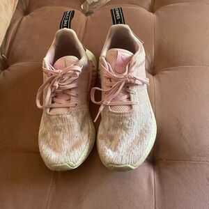 Adidas NMD Light Pink Knit Lace-Up Athletic Shoes
